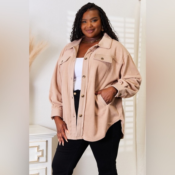 Heimish Cozy Girl Button Down Shacket - Picture 2 of 7